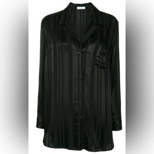 Anine Bing Black Striped Oversized Blouse